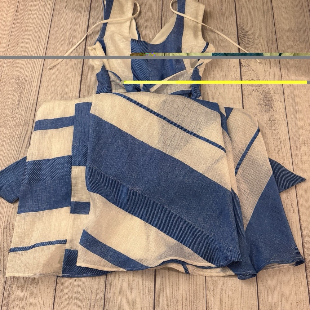 Eva By Eva Franco Venice Mykonos Stripe Dress Women's Size 6 - Picture 10 of 11